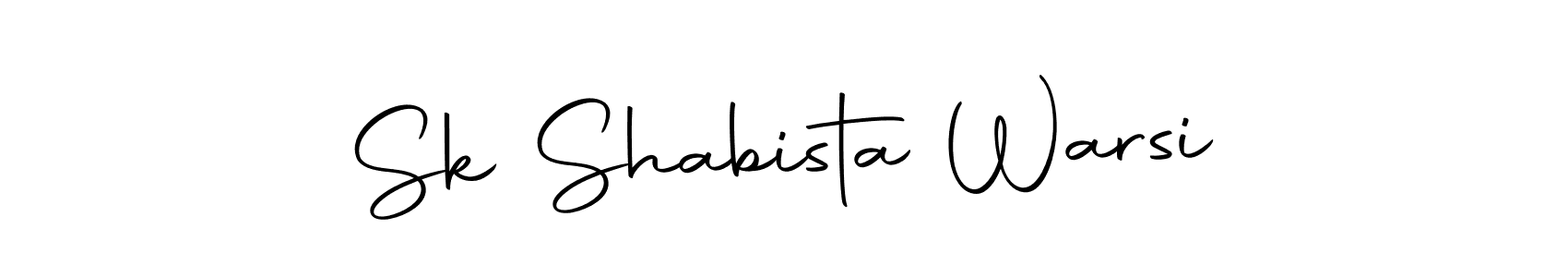 The best way (Autography-DOLnW) to make a short signature is to pick only two or three words in your name. The name Sk Shabista Warsi include a total of six letters. For converting this name. Sk Shabista Warsi signature style 10 images and pictures png