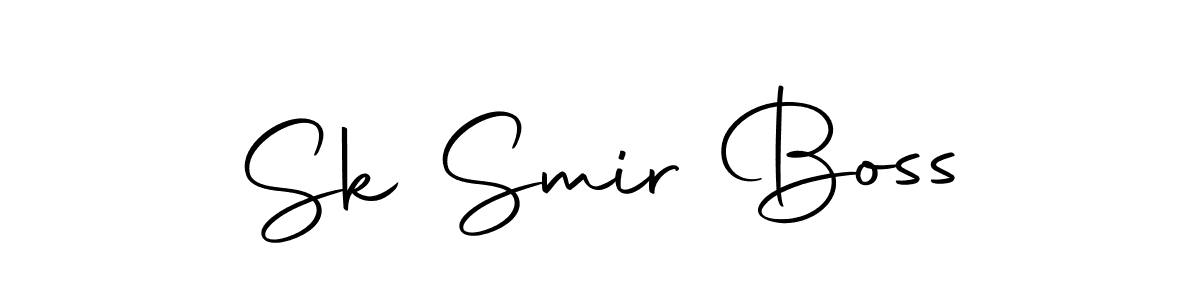 Create a beautiful signature design for name Sk Smir Boss. With this signature (Autography-DOLnW) fonts, you can make a handwritten signature for free. Sk Smir Boss signature style 10 images and pictures png