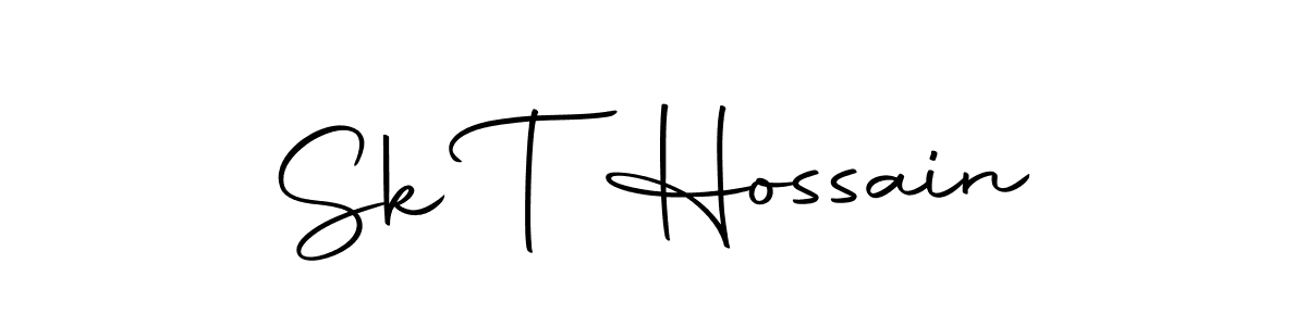 How to make Sk T Hossain name signature. Use Autography-DOLnW style for creating short signs online. This is the latest handwritten sign. Sk T Hossain signature style 10 images and pictures png