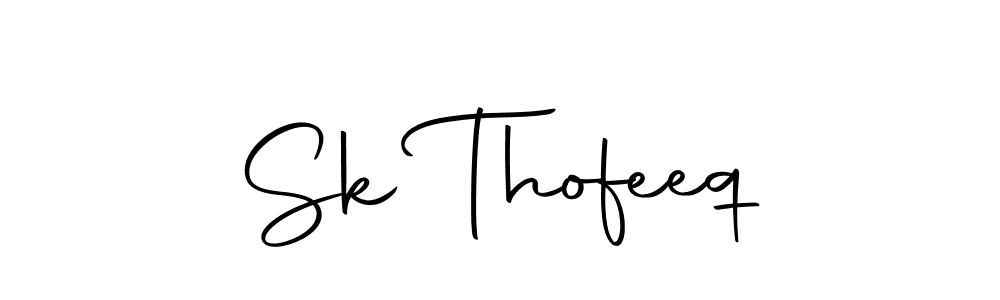 Design your own signature with our free online signature maker. With this signature software, you can create a handwritten (Autography-DOLnW) signature for name Sk Thofeeq. Sk Thofeeq signature style 10 images and pictures png