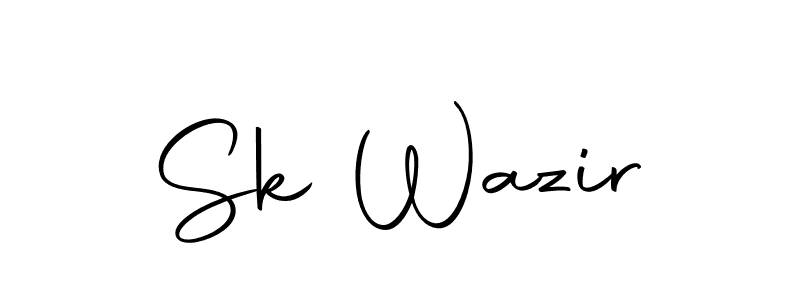 How to make Sk Wazir name signature. Use Autography-DOLnW style for creating short signs online. This is the latest handwritten sign. Sk Wazir signature style 10 images and pictures png