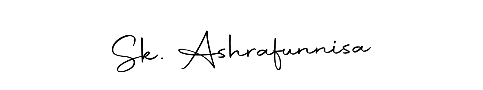 Make a beautiful signature design for name Sk. Ashrafunnisa. With this signature (Autography-DOLnW) style, you can create a handwritten signature for free. Sk. Ashrafunnisa signature style 10 images and pictures png