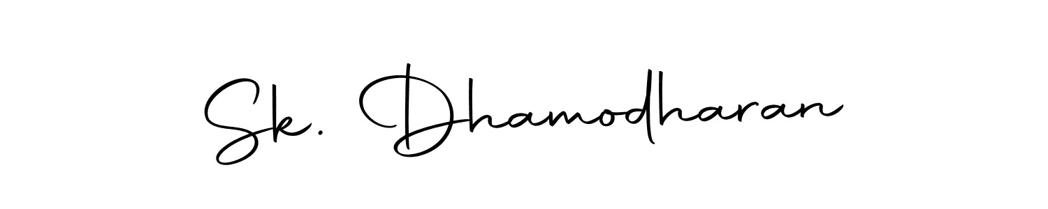 How to make Sk. Dhamodharan name signature. Use Autography-DOLnW style for creating short signs online. This is the latest handwritten sign. Sk. Dhamodharan signature style 10 images and pictures png