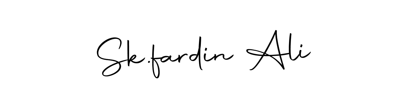 How to make Sk.fardin Ali name signature. Use Autography-DOLnW style for creating short signs online. This is the latest handwritten sign. Sk.fardin Ali signature style 10 images and pictures png