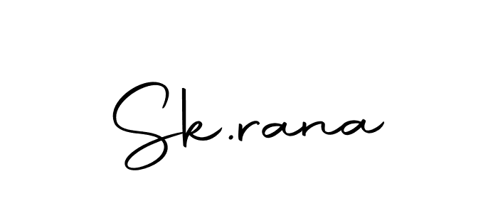 You should practise on your own different ways (Autography-DOLnW) to write your name (Sk.rana) in signature. don't let someone else do it for you. Sk.rana signature style 10 images and pictures png