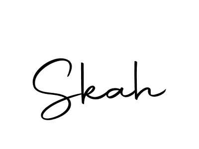 Design your own signature with our free online signature maker. With this signature software, you can create a handwritten (Autography-DOLnW) signature for name Skah. Skah signature style 10 images and pictures png