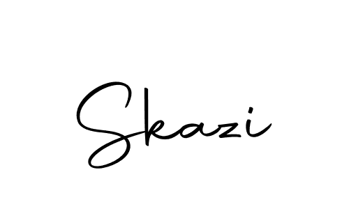 Use a signature maker to create a handwritten signature online. With this signature software, you can design (Autography-DOLnW) your own signature for name Skazi. Skazi signature style 10 images and pictures png