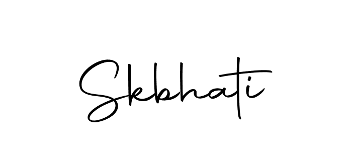 Skbhati stylish signature style. Best Handwritten Sign (Autography-DOLnW) for my name. Handwritten Signature Collection Ideas for my name Skbhati. Skbhati signature style 10 images and pictures png