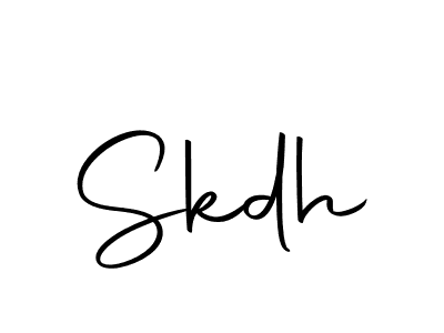 You should practise on your own different ways (Autography-DOLnW) to write your name (Skdh) in signature. don't let someone else do it for you. Skdh signature style 10 images and pictures png