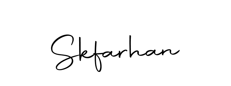 You should practise on your own different ways (Autography-DOLnW) to write your name (Skfarhan) in signature. don't let someone else do it for you. Skfarhan signature style 10 images and pictures png