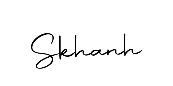 Use a signature maker to create a handwritten signature online. With this signature software, you can design (Autography-DOLnW) your own signature for name Skhanh. Skhanh signature style 10 images and pictures png