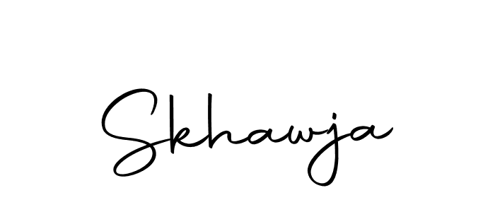 You should practise on your own different ways (Autography-DOLnW) to write your name (Skhawja) in signature. don't let someone else do it for you. Skhawja signature style 10 images and pictures png