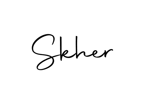 How to make Skher signature? Autography-DOLnW is a professional autograph style. Create handwritten signature for Skher name. Skher signature style 10 images and pictures png