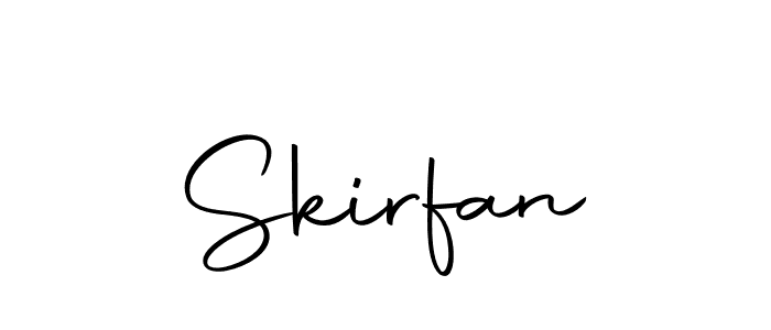 You should practise on your own different ways (Autography-DOLnW) to write your name (Skirfan) in signature. don't let someone else do it for you. Skirfan signature style 10 images and pictures png