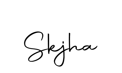 You should practise on your own different ways (Autography-DOLnW) to write your name (Skjha) in signature. don't let someone else do it for you. Skjha signature style 10 images and pictures png