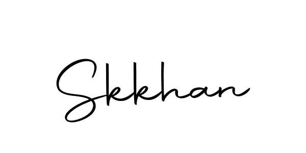 Design your own signature with our free online signature maker. With this signature software, you can create a handwritten (Autography-DOLnW) signature for name Skkhan. Skkhan signature style 10 images and pictures png