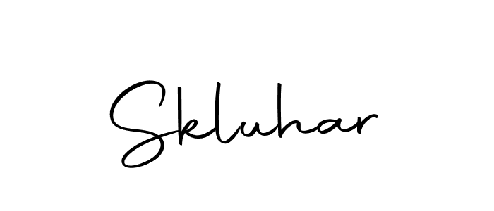 Here are the top 10 professional signature styles for the name Skluhar. These are the best autograph styles you can use for your name. Skluhar signature style 10 images and pictures png