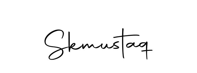 How to make Skmustaq name signature. Use Autography-DOLnW style for creating short signs online. This is the latest handwritten sign. Skmustaq signature style 10 images and pictures png