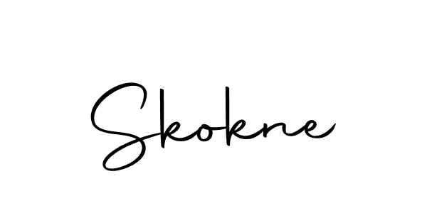 You should practise on your own different ways (Autography-DOLnW) to write your name (Skokne) in signature. don't let someone else do it for you. Skokne signature style 10 images and pictures png