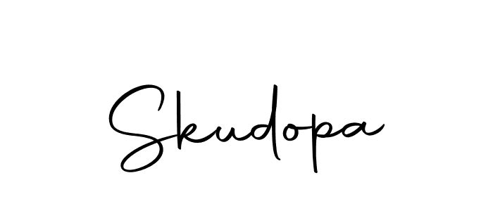 Use a signature maker to create a handwritten signature online. With this signature software, you can design (Autography-DOLnW) your own signature for name Skudopa. Skudopa signature style 10 images and pictures png