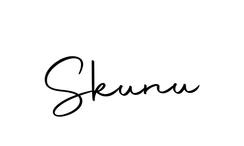 Make a beautiful signature design for name Skunu. With this signature (Autography-DOLnW) style, you can create a handwritten signature for free. Skunu signature style 10 images and pictures png
