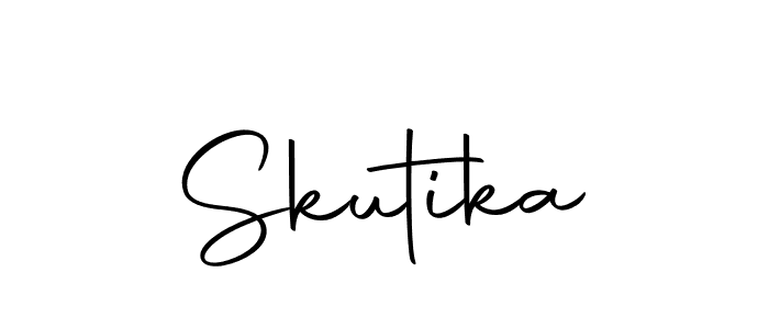 You should practise on your own different ways (Autography-DOLnW) to write your name (Skutika) in signature. don't let someone else do it for you. Skutika signature style 10 images and pictures png