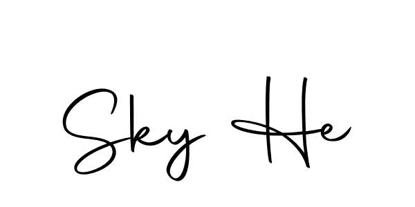 Similarly Autography-DOLnW is the best handwritten signature design. Signature creator online .You can use it as an online autograph creator for name Sky He. Sky He signature style 10 images and pictures png