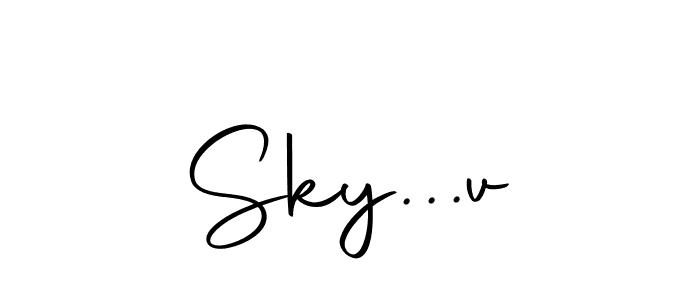 Similarly Autography-DOLnW is the best handwritten signature design. Signature creator online .You can use it as an online autograph creator for name Sky...v. Sky...v signature style 10 images and pictures png