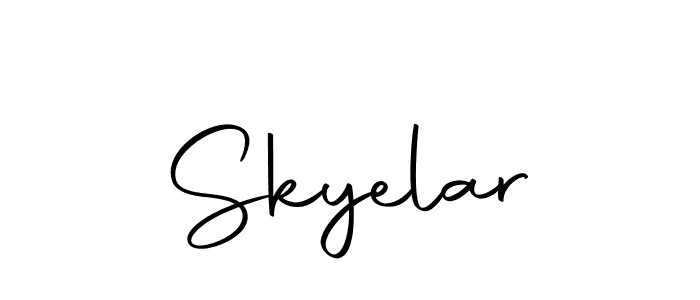 How to make Skyelar name signature. Use Autography-DOLnW style for creating short signs online. This is the latest handwritten sign. Skyelar signature style 10 images and pictures png