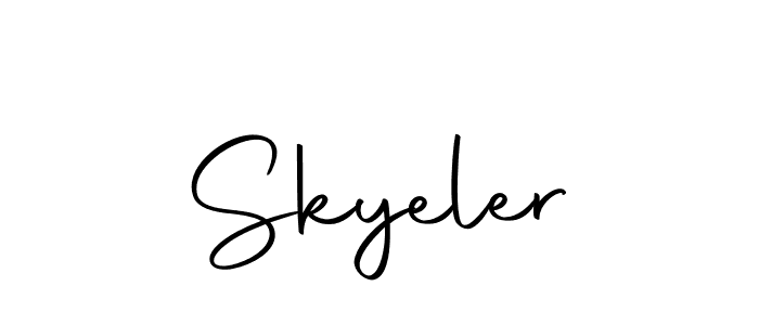 Create a beautiful signature design for name Skyeler. With this signature (Autography-DOLnW) fonts, you can make a handwritten signature for free. Skyeler signature style 10 images and pictures png