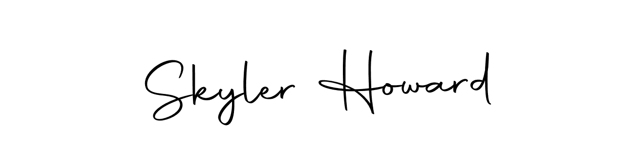How to make Skyler Howard name signature. Use Autography-DOLnW style for creating short signs online. This is the latest handwritten sign. Skyler Howard signature style 10 images and pictures png