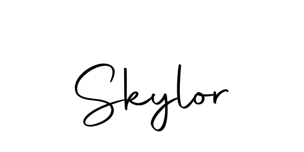 Design your own signature with our free online signature maker. With this signature software, you can create a handwritten (Autography-DOLnW) signature for name Skylor. Skylor signature style 10 images and pictures png