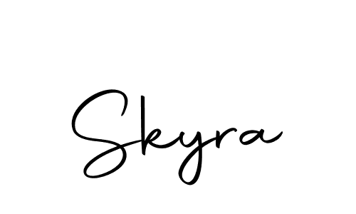 Design your own signature with our free online signature maker. With this signature software, you can create a handwritten (Autography-DOLnW) signature for name Skyra. Skyra signature style 10 images and pictures png