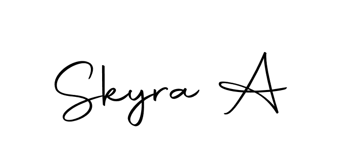 The best way (Autography-DOLnW) to make a short signature is to pick only two or three words in your name. The name Skyra A include a total of six letters. For converting this name. Skyra A signature style 10 images and pictures png