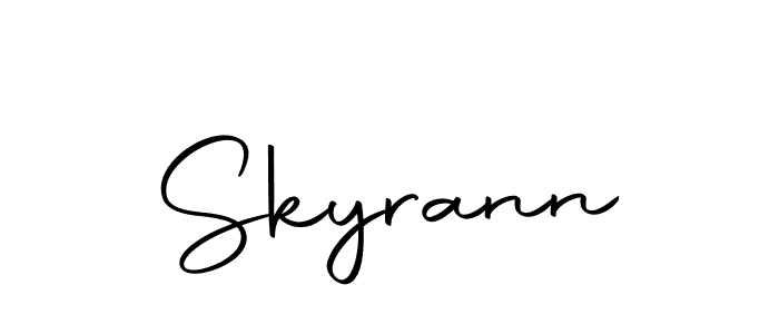 Make a beautiful signature design for name Skyrann. With this signature (Autography-DOLnW) style, you can create a handwritten signature for free. Skyrann signature style 10 images and pictures png