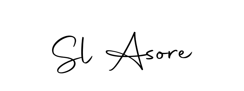 How to make Sl Asore name signature. Use Autography-DOLnW style for creating short signs online. This is the latest handwritten sign. Sl Asore signature style 10 images and pictures png