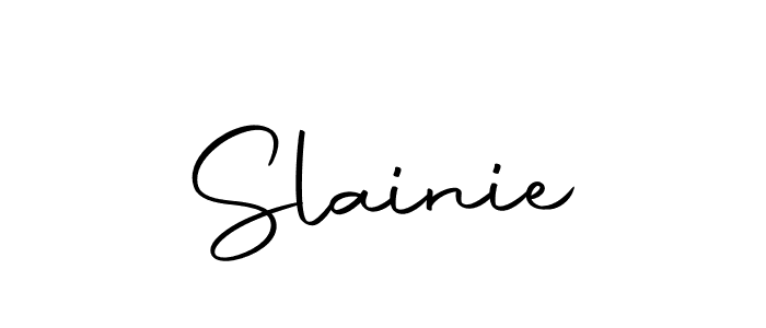 Make a beautiful signature design for name Slainie. With this signature (Autography-DOLnW) style, you can create a handwritten signature for free. Slainie signature style 10 images and pictures png