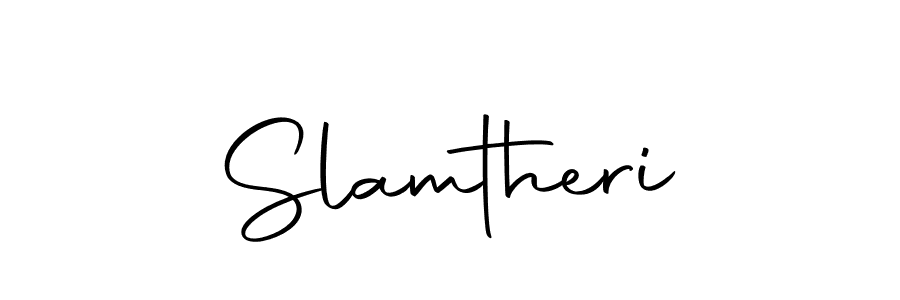 Use a signature maker to create a handwritten signature online. With this signature software, you can design (Autography-DOLnW) your own signature for name Slamtheri. Slamtheri signature style 10 images and pictures png
