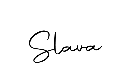 Design your own signature with our free online signature maker. With this signature software, you can create a handwritten (Autography-DOLnW) signature for name Slava. Slava signature style 10 images and pictures png