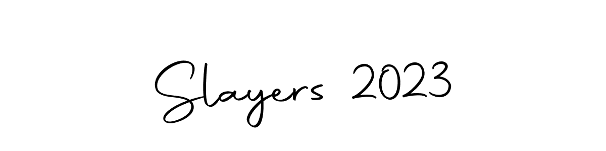 Make a beautiful signature design for name Slayers 2023. With this signature (Autography-DOLnW) style, you can create a handwritten signature for free. Slayers 2023 signature style 10 images and pictures png