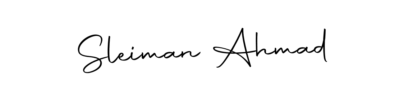 Create a beautiful signature design for name Sleiman Ahmad. With this signature (Autography-DOLnW) fonts, you can make a handwritten signature for free. Sleiman Ahmad signature style 10 images and pictures png