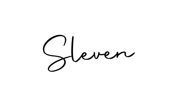 Design your own signature with our free online signature maker. With this signature software, you can create a handwritten (Autography-DOLnW) signature for name Sleven. Sleven signature style 10 images and pictures png