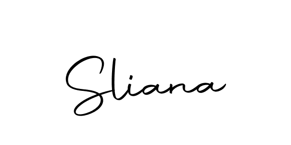 Create a beautiful signature design for name Sliana. With this signature (Autography-DOLnW) fonts, you can make a handwritten signature for free. Sliana signature style 10 images and pictures png