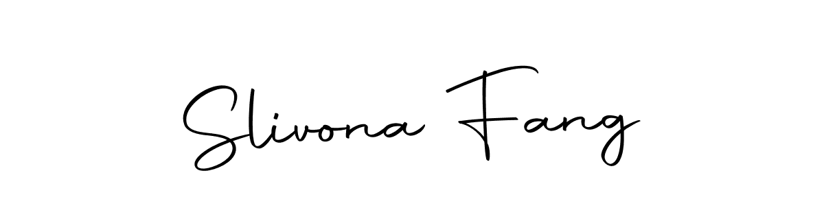 You can use this online signature creator to create a handwritten signature for the name Slivona Fang. This is the best online autograph maker. Slivona Fang signature style 10 images and pictures png