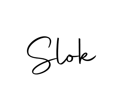 Design your own signature with our free online signature maker. With this signature software, you can create a handwritten (Autography-DOLnW) signature for name Slok. Slok signature style 10 images and pictures png