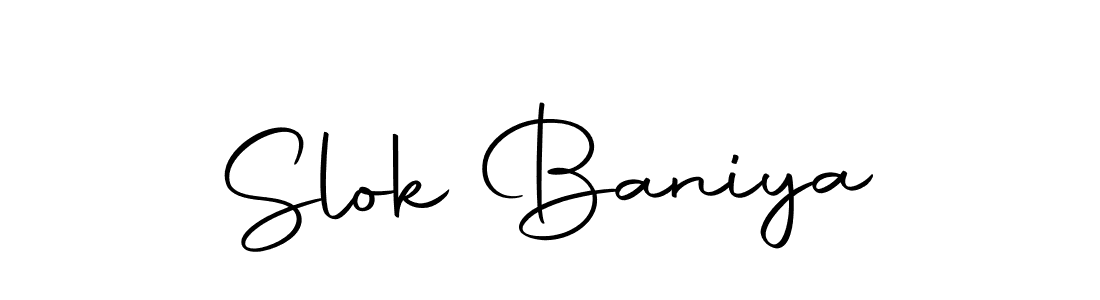Also we have Slok Baniya name is the best signature style. Create professional handwritten signature collection using Autography-DOLnW autograph style. Slok Baniya signature style 10 images and pictures png