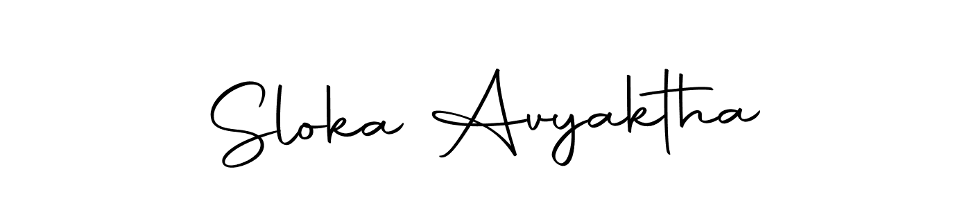 Make a short Sloka Avyaktha signature style. Manage your documents anywhere anytime using Autography-DOLnW. Create and add eSignatures, submit forms, share and send files easily. Sloka Avyaktha signature style 10 images and pictures png