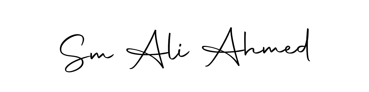 Make a beautiful signature design for name Sm Ali Ahmed. With this signature (Autography-DOLnW) style, you can create a handwritten signature for free. Sm Ali Ahmed signature style 10 images and pictures png