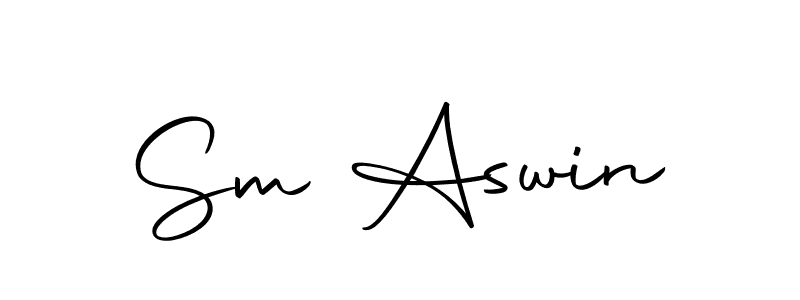 The best way (Autography-DOLnW) to make a short signature is to pick only two or three words in your name. The name Sm Aswin include a total of six letters. For converting this name. Sm Aswin signature style 10 images and pictures png