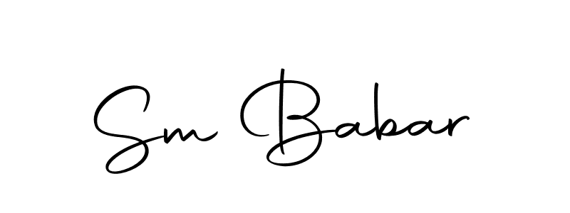 Sm Babar stylish signature style. Best Handwritten Sign (Autography-DOLnW) for my name. Handwritten Signature Collection Ideas for my name Sm Babar. Sm Babar signature style 10 images and pictures png